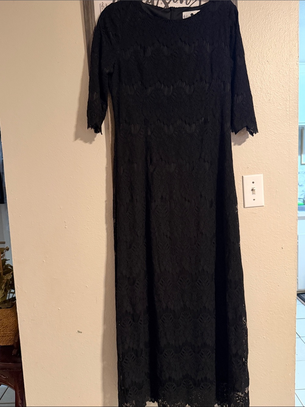 Dainty Jewells Black Lace Maxi Dress